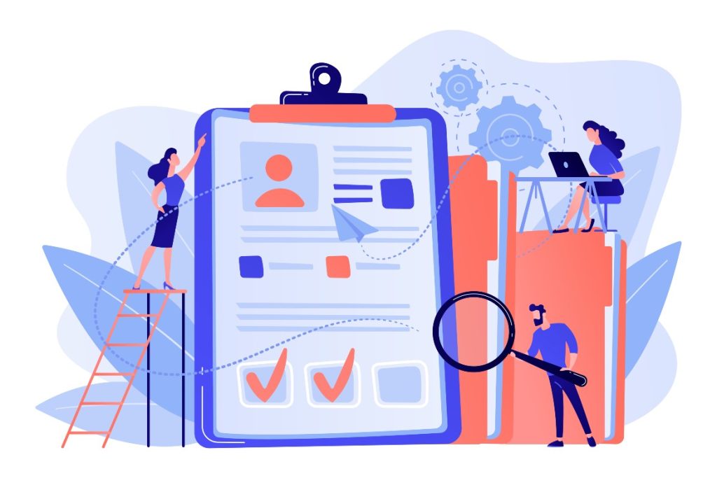 reviewing candidate profiles