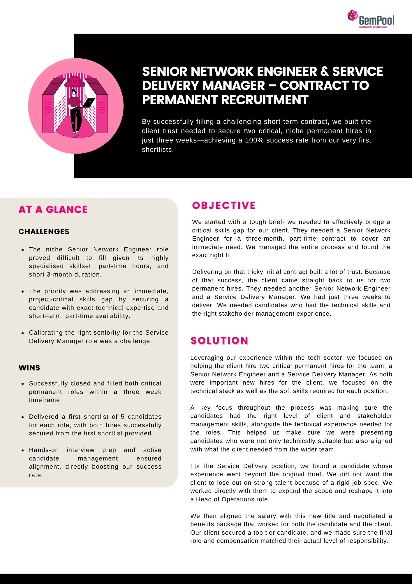 Senior Network Engineer and Service Delivery Manager